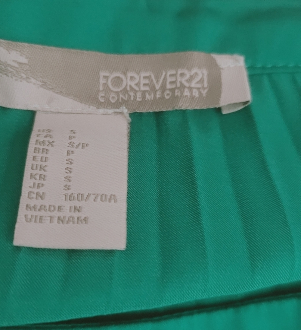 Forever 21 Vibrant Teal A-Line Skirt - Picture 5 of 8